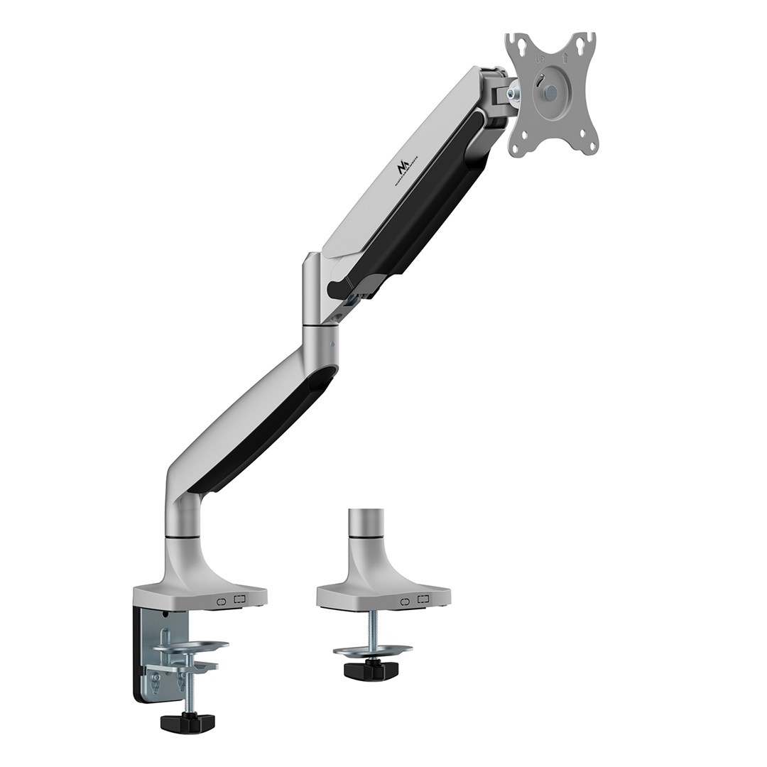 Držač za monitor MACLEAN MC-969 (Dvostruka ruka, Plinska opruga, 17"-45", 16 kg, Srebrna boja)-7