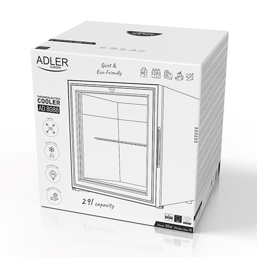 Mini hladnjak ADLER AD 8088 (samostojeći, 28 L, 35 dB) crni-6