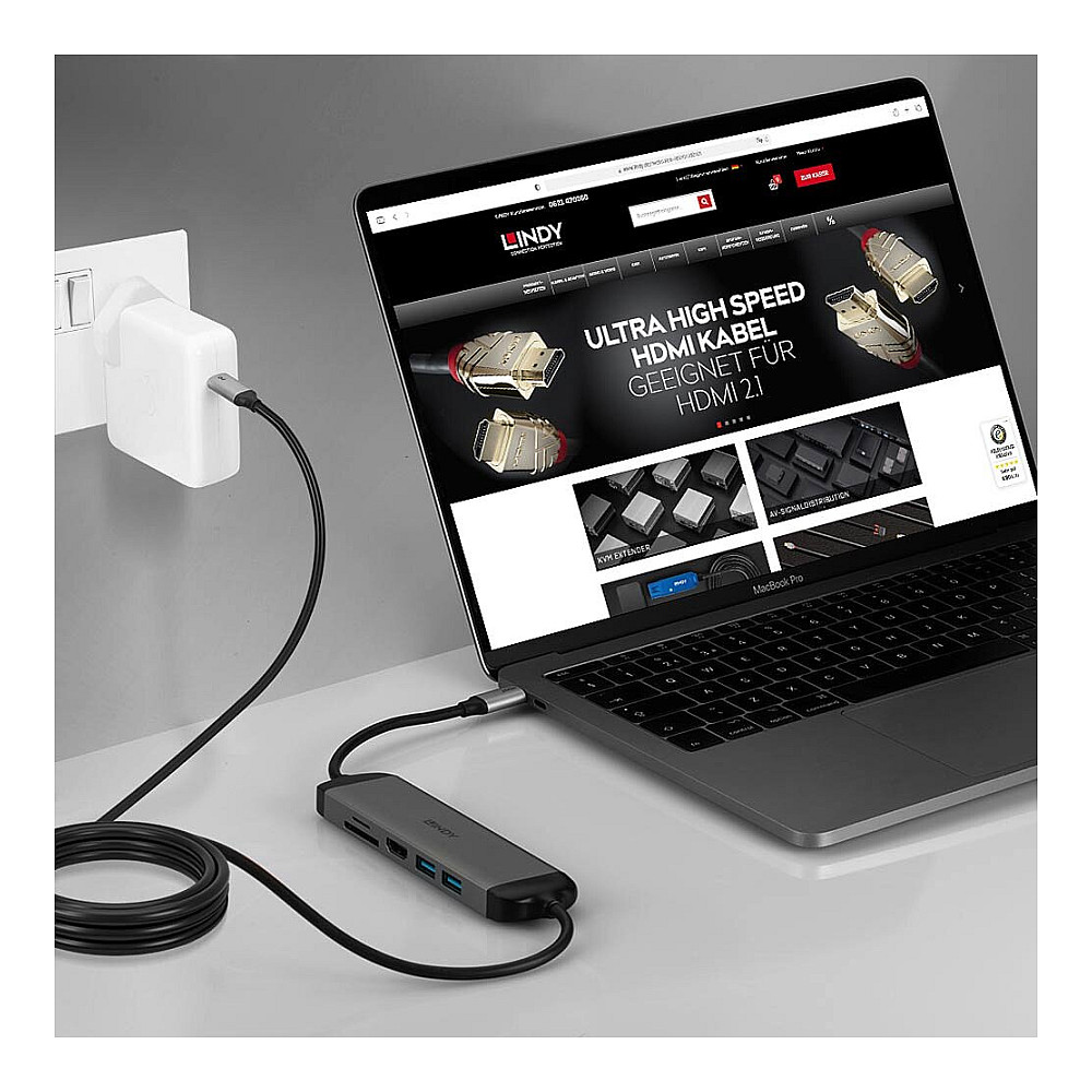 Docking stanica LINDY DST-Micro 140 USB Typ C 4K-4