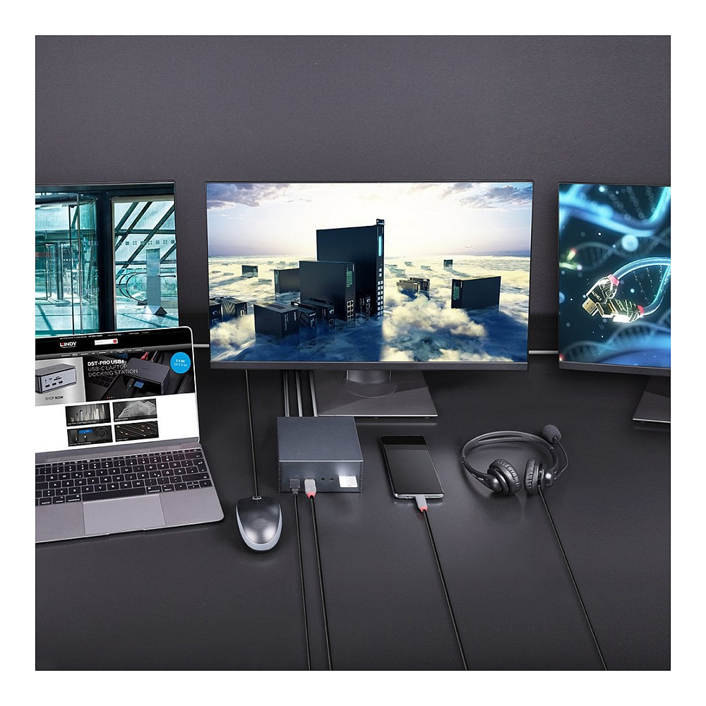 Docking stanica LINDY DST-Pro 101, USB-C, 4K, 100W PD-5