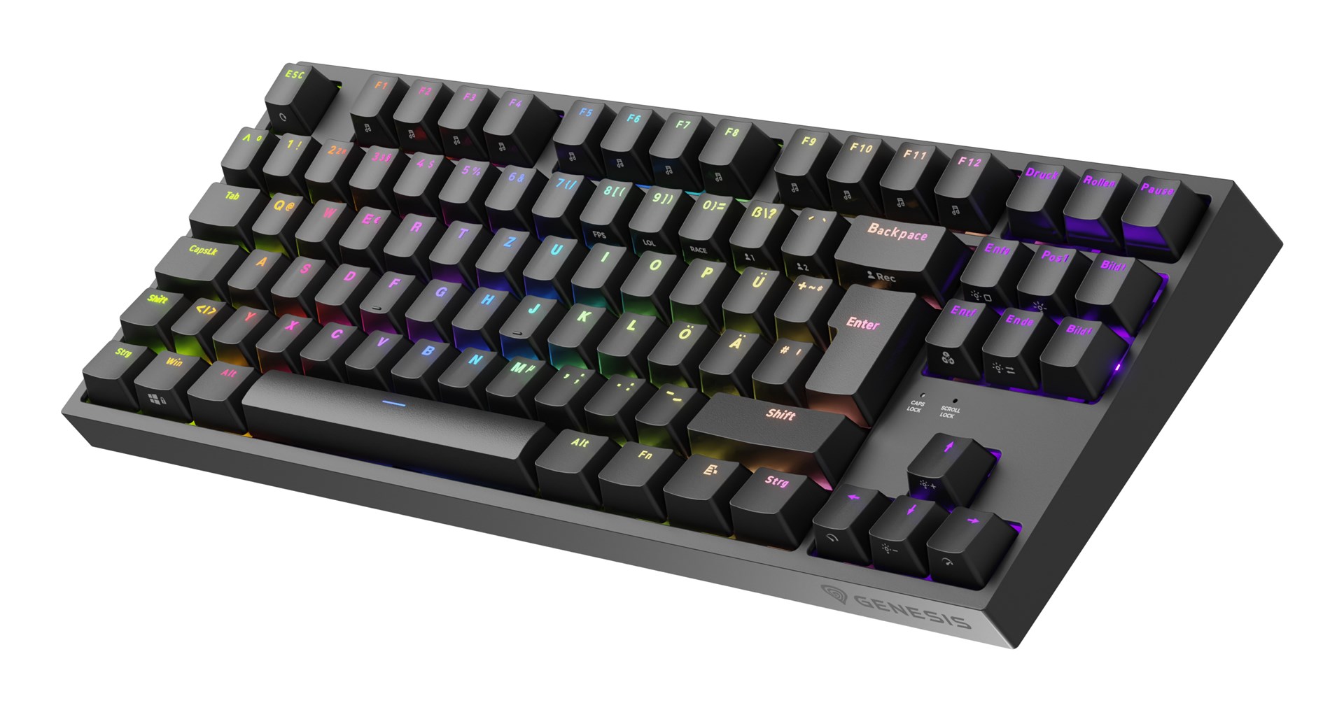 Gaming tipkovnica GENESIS Thor 404 TKL (mehanička, Kailh Box Brown V2, RGB, Hot-Swap, DE layout)-10