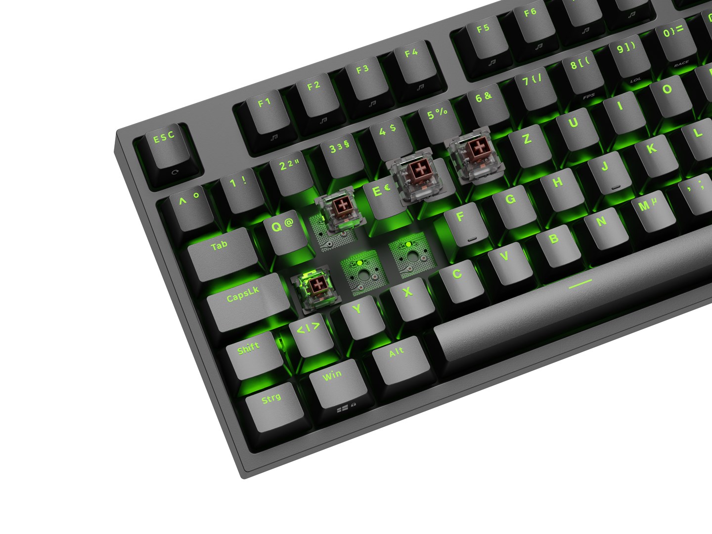 Gaming tipkovnica GENESIS Thor 404 TKL (mehanička, Kailh Box Brown V2, RGB, Hot-Swap, DE layout)-12