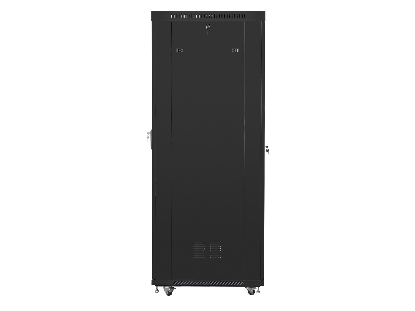 Stalak za rack Lanberg 19" 27U (800 kg, crna, perforirana LCD vrata, samostojeći)-2
