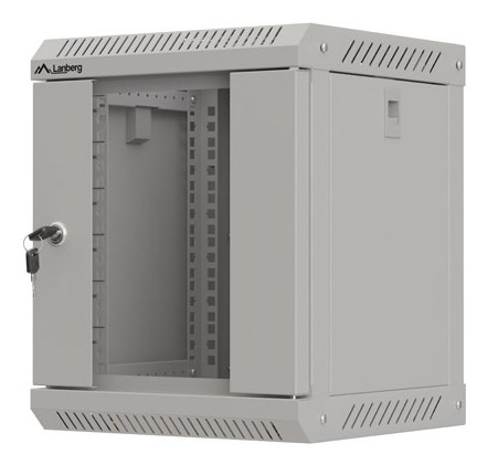 WALL-HUNG RACK CABINET 10" 6U 300X300 GREY GLAZED DOOR LANBERG (FLAT PACK)-2
