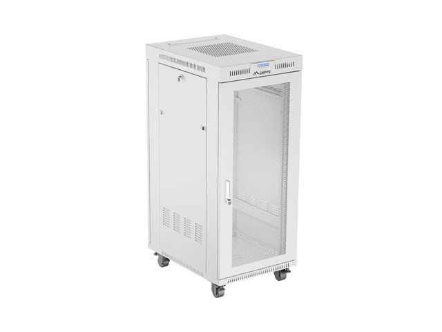 Mrežni ormar LANBERG FF01-6827-12L (27U, 600x800mm, samostojeći, perforirana vrata, LCD)-0
