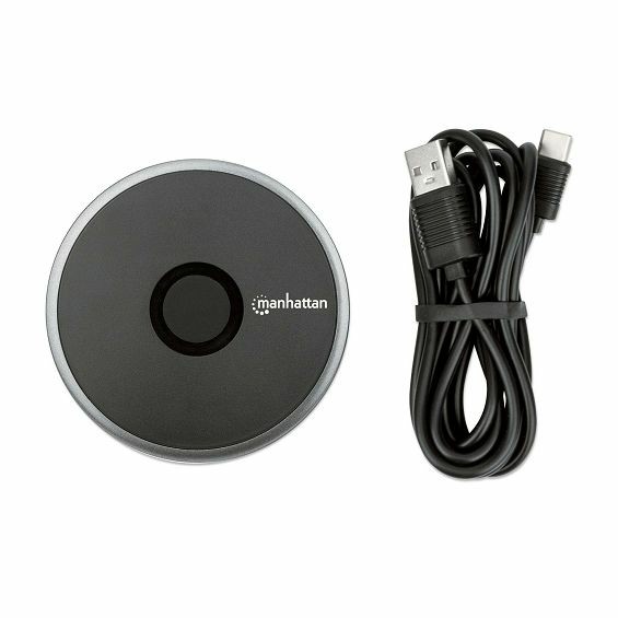 Bežični punjač MANHATTAN Fast Qi 10W crna boja-1