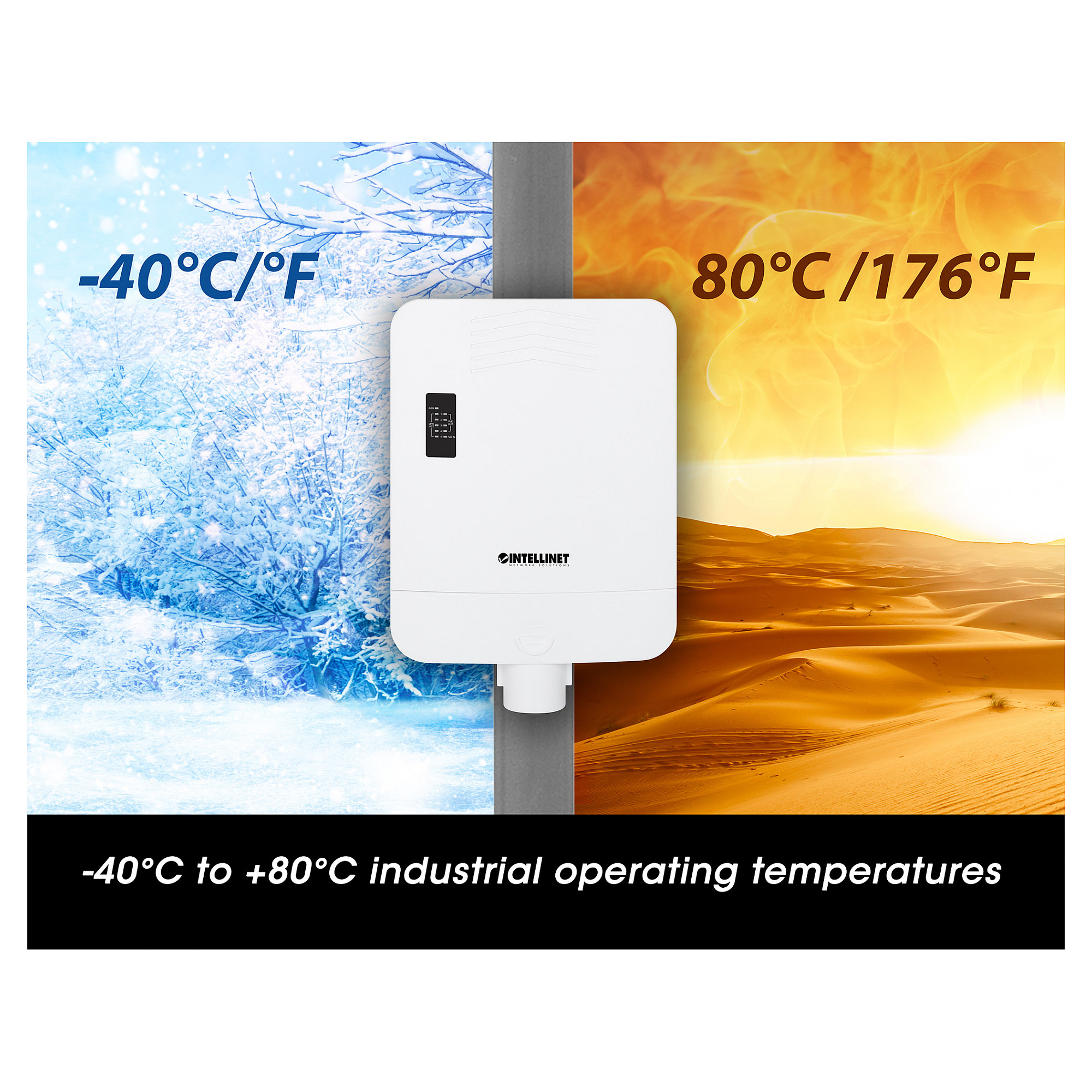 Mrežni switch INTELLINET 5-Port Gigabit Outdoor PoE+ Passthrough (IP65, 85W)-8