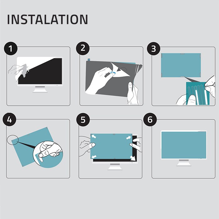 Qoltec Blue Light Filter 27" | 16:9 | Eye Care | Anti Glare | Matte | per monitor-3
