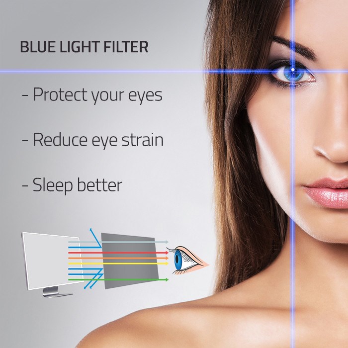 Qoltec Blue Light Filter 27" | 16:9 | Eye Care | Anti Glare | Matte | per monitor-2