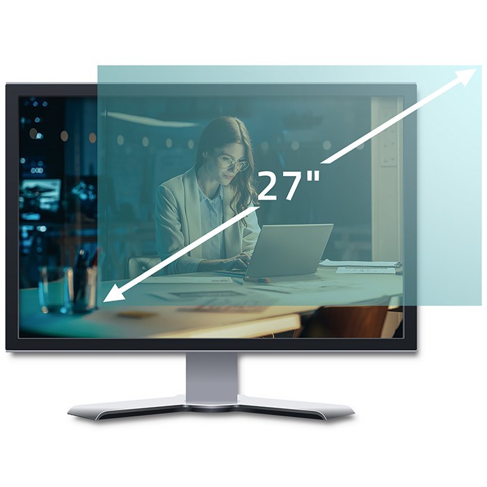 Qoltec Blue Light Filter 27" | 16:9 | Eye Care | Anti Glare | Matte | per monitor-1