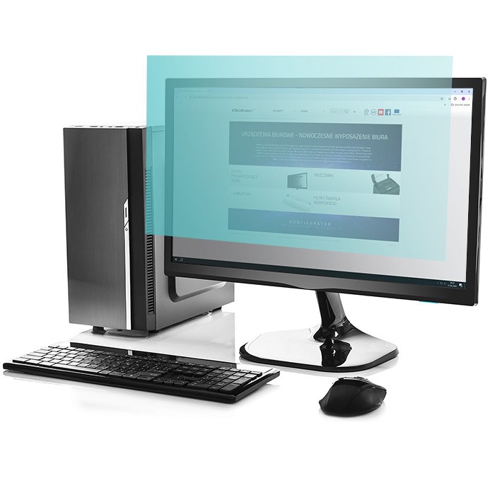 Qoltec Blue Light Filter 27" | 16:9 | Eye Care | Anti Glare | Matte | per monitor-0