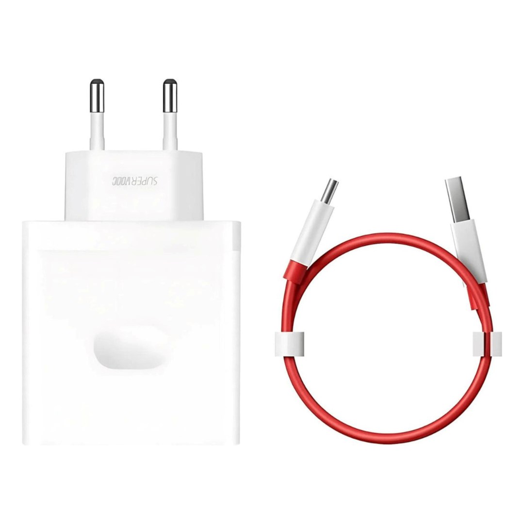 OnePlus 100W USB-A SuperVooc  Power Adapter+Cable - White-0