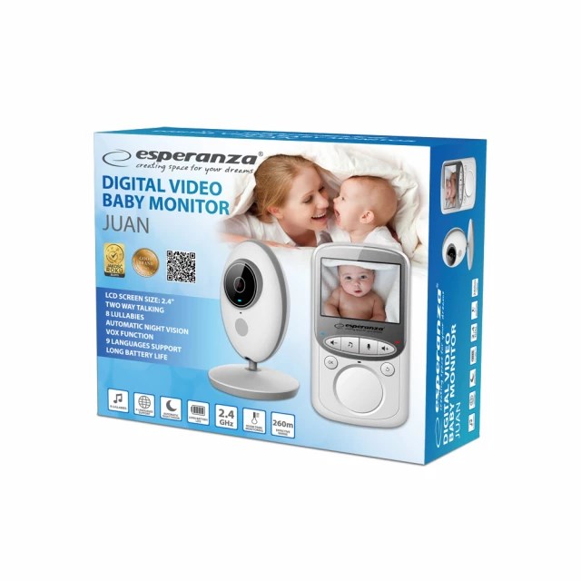 LCD Baby Monitor ESPERANZA EHM003 (2.4") bijeli-6