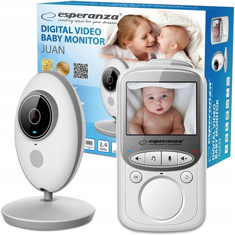 LCD Baby Monitor ESPERANZA EHM003 (2.4") bijeli-2