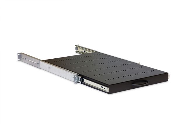 Polica TRITON 19"/1U (crna, 550mm, nosivost 45kg)-0