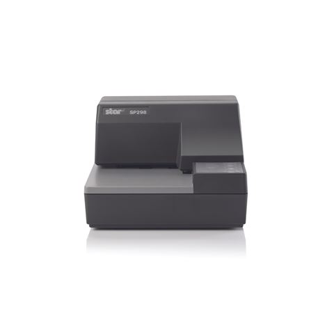 POS PRINTER STAR SP298MD (iglični, brzina ispisa 10 mm/seci, rezolucija ispisa 203 dpi, širina ispisa 80 mm, memorija 16 mbit, sučelje parallel, serial, emulacija Epson, Star, bar kod 1D, automatski rezač ne, priključak za ladicu 2, boja crna, MCBF 1, jamstvo 24 mj)