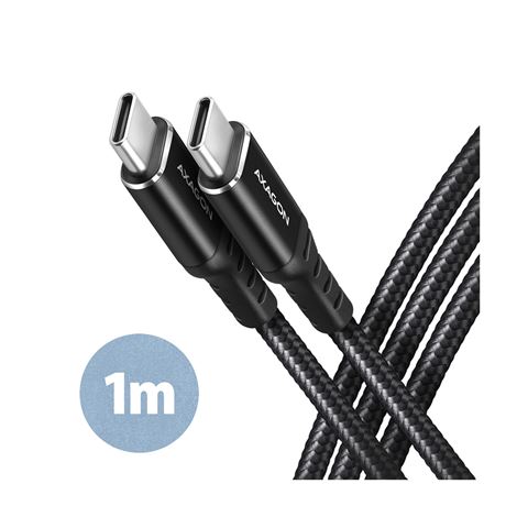 USB KABEL AXAGON BUCM-CM10AB (vrsta kabla usb, konektori usb cm, duljina 1 m, boja crni)-0