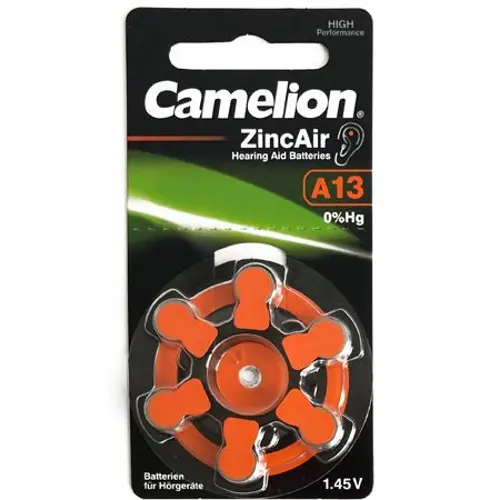 Baterija za slušni aparat Camelion A13 bez žive (PR48) 6 kom-0