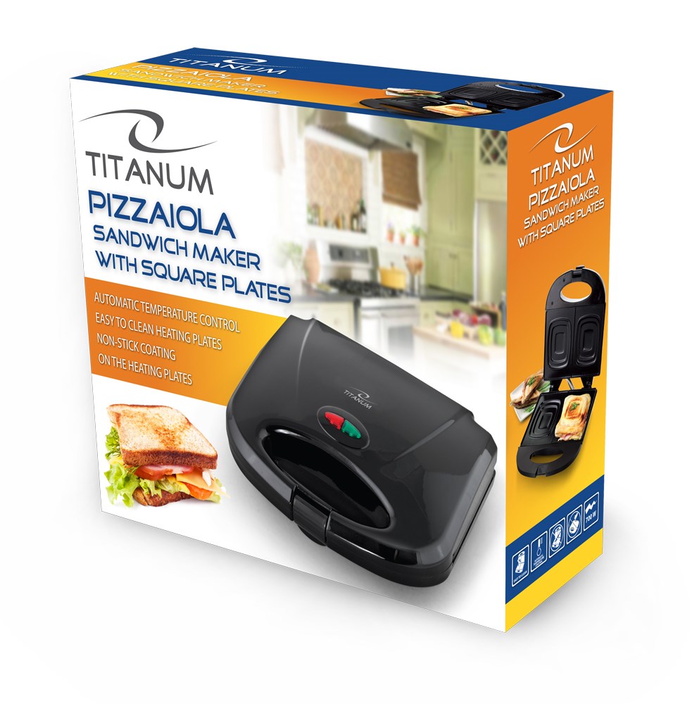 Aparat za sendviče (TITANUM, TKT005K, 700 W crni)-3