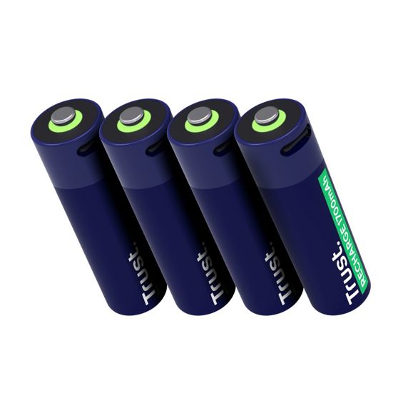 Baterije TRUST AA, punjive, 1700 mAh, USB-C, 4 kom-1