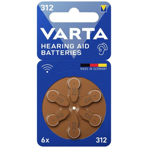 Baterije VARTA za slušne aparate 312 BLI6-1