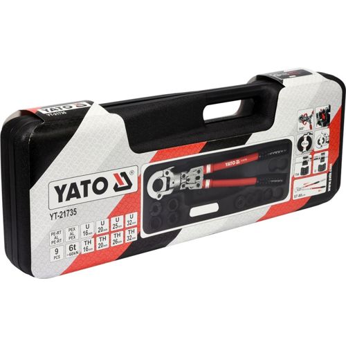 Kliješta za stezanje YATO YT-21735 (crna i crvena boja, s izmjenjivim čeljustima)-5