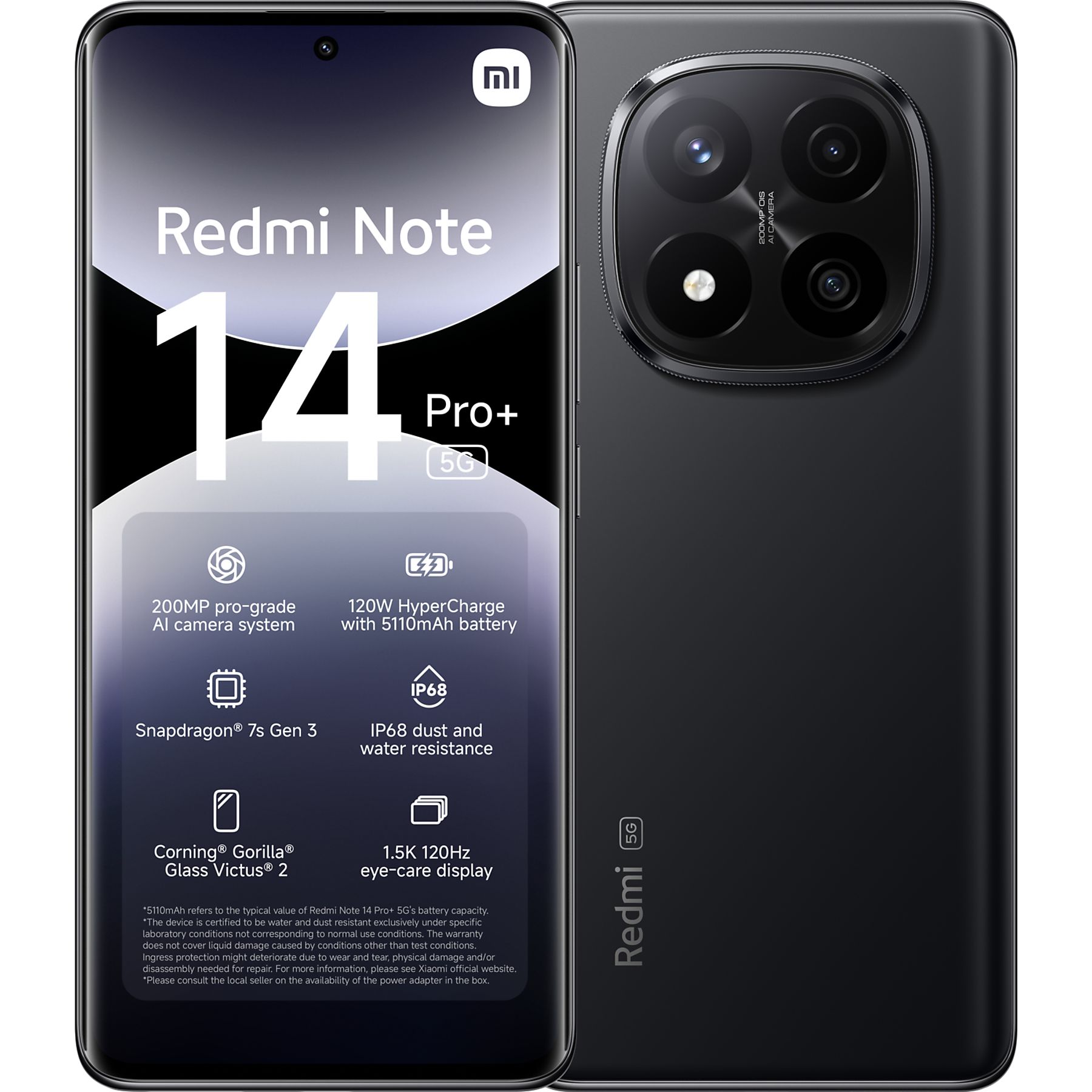 Mobitel XIAOMI Redmi Note 14 Pro+ 5G 8GB/256GB crni-3