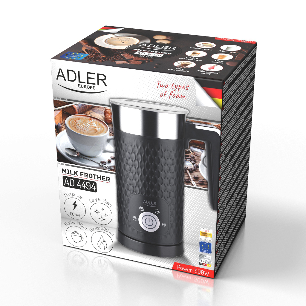 Pjenilica za mlijeko ADLER AD 4494B crna-4