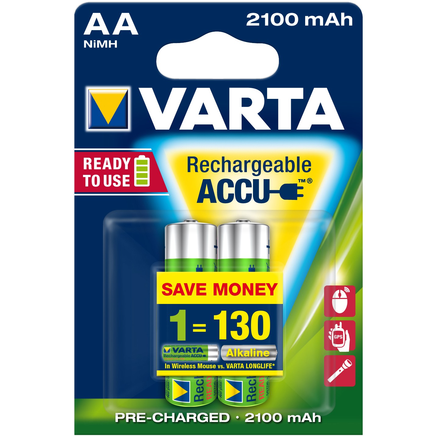 Punjive baterije VARTA Recharge Accu Power R2U AA 2100 mAh 2 kom-0