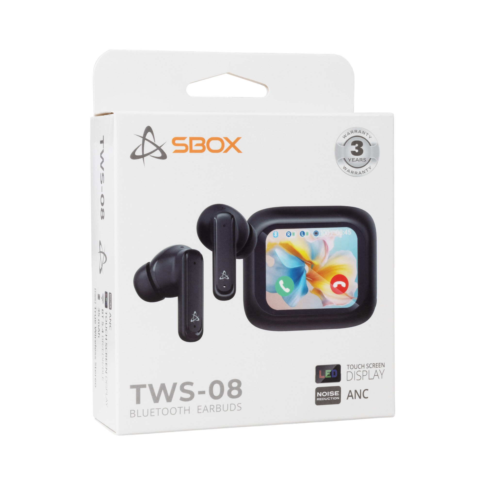 Slušalice SBOX EB-TWS08 (earbuds, ANC, Touch Display) crne-6