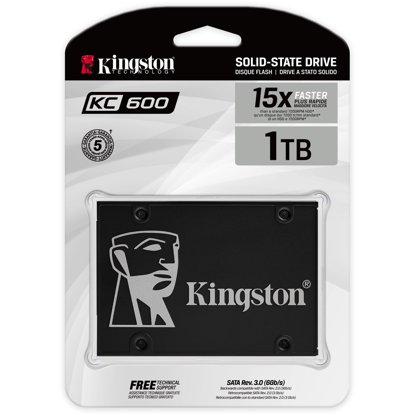 SSD disk KINGSTON KC600, R550/W520,1024GB, 7mm, 2.5"-6