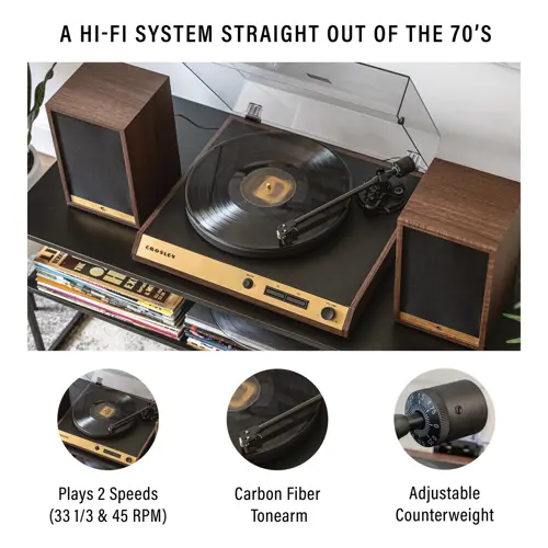 Gramofon CROSLEY C72 Walnut-1