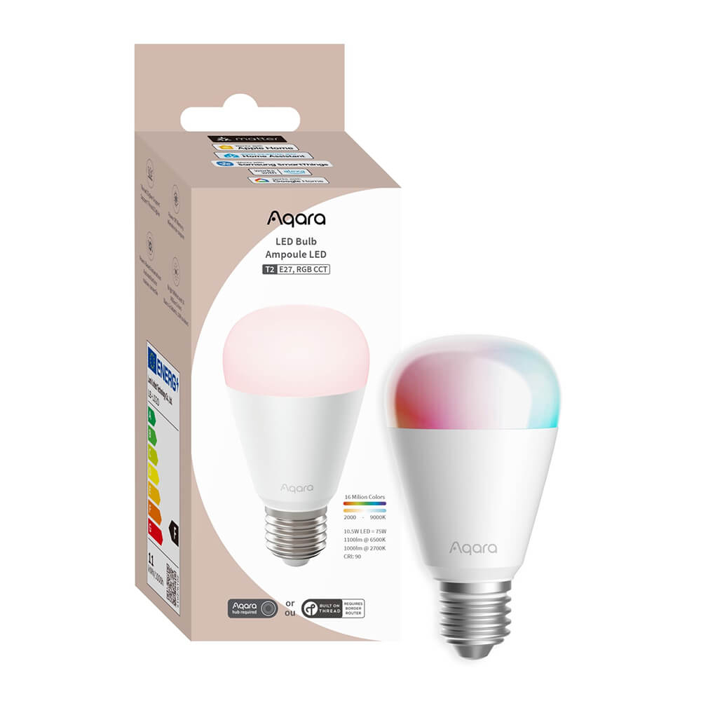AQARARA Smart LED T2, E27 RGB CCT-0