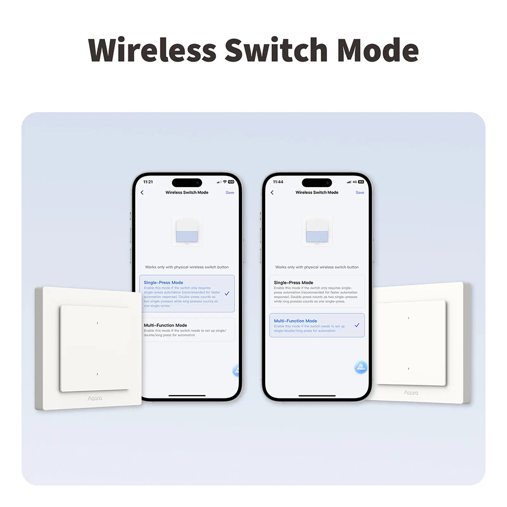 Aqara Smart H2 (WS -K07D) light switch, 2 buttons - 1 channel-4