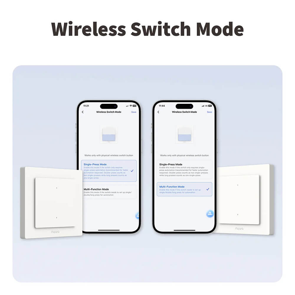 Aqara Smart H2 (WS -K08D) light switch, 4 buttons - 2 channels-4