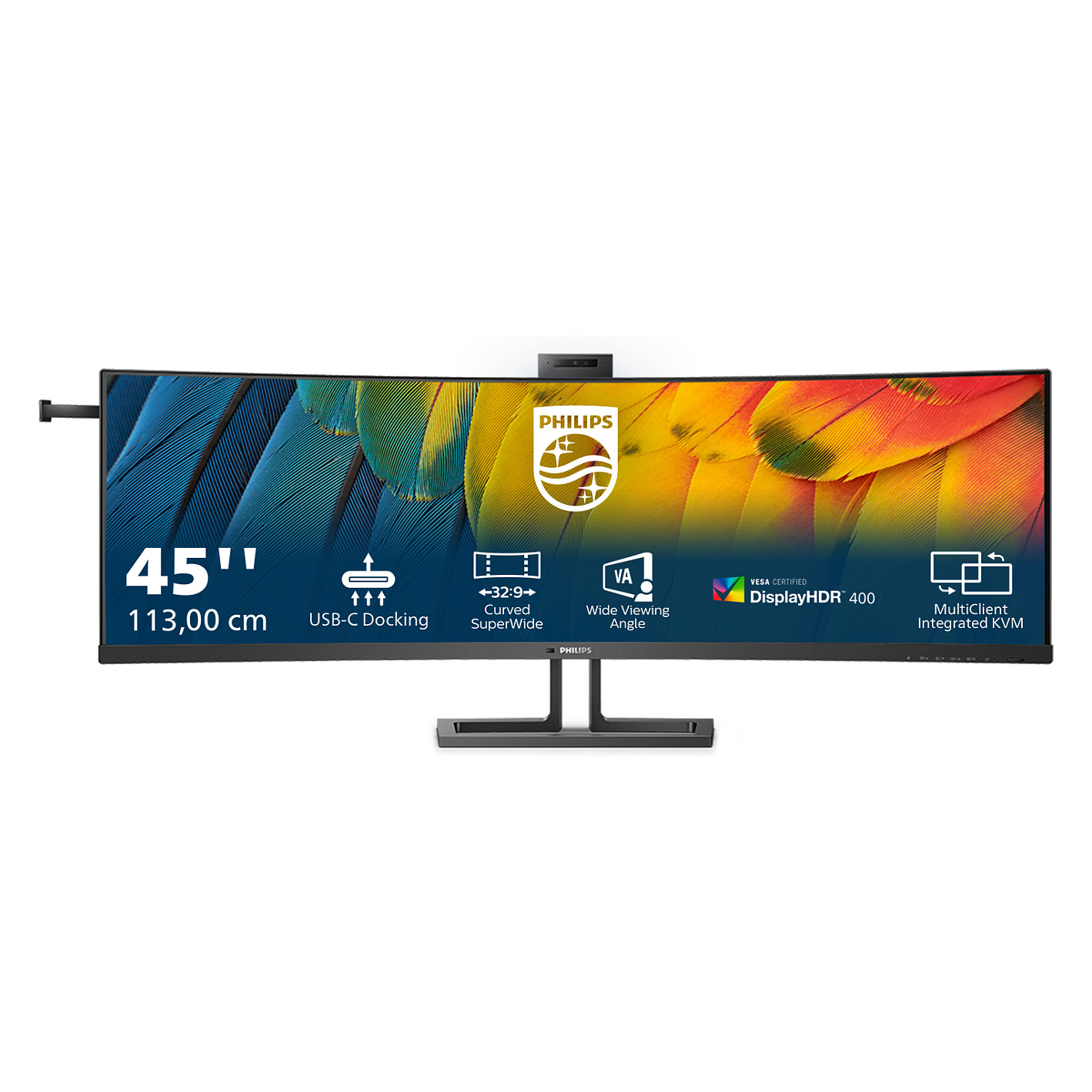 Monitor PHILIPS SuperWide 45B1U6900CH/00 serija 6000 (45" VA, 75Hz, 5120 x 1440 DQHD, zakrivljeni crni)-9