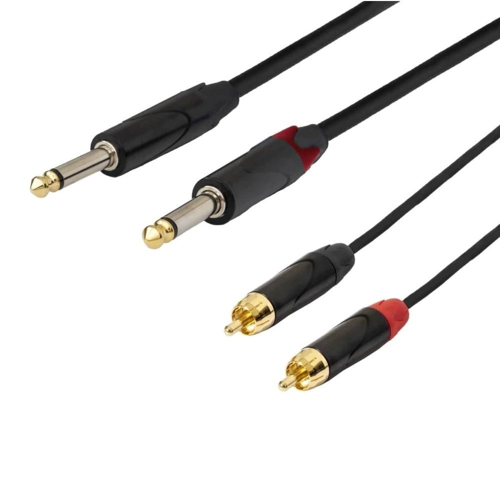 SSQ RCAJM5 - Cable 2x RCA - 2x Jack Mono 6,3 mm 3 m crna-2