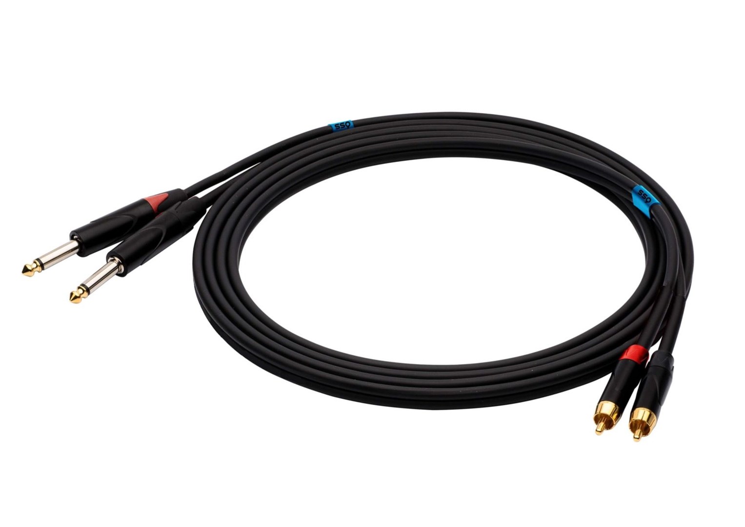 SSQ RCAJM5 - Cable 2x RCA - 2x Jack Mono 6,3 mm 3 m crna-1