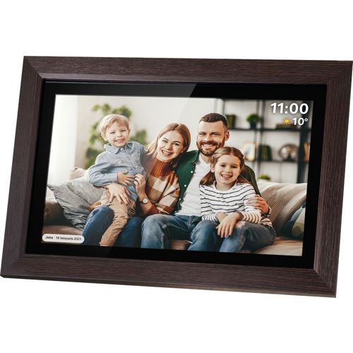 Kruger&amp;Matz digital photo frame FRAMEO Wi-Fi 15" wooden frame