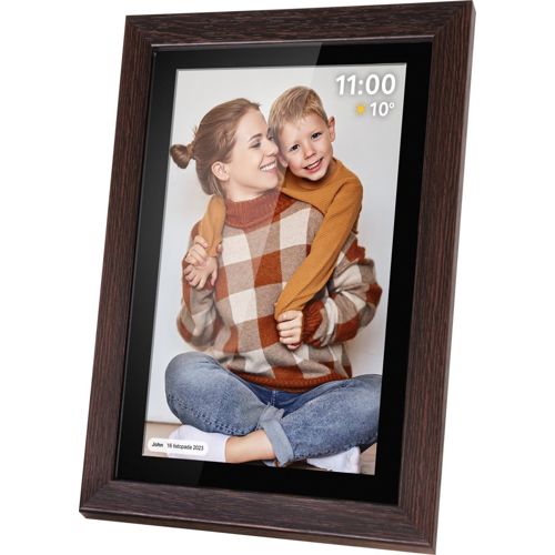 Kruger&amp;Matz digital photo frame FRAMEO Wi-Fi 15" wooden frame-1