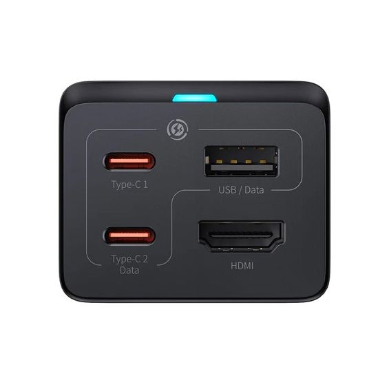 Strujni punjač BASEUS GAN5 Pro, 67W Quick Charge, 2xUSB-C, USB-A, HDMI, crni-1