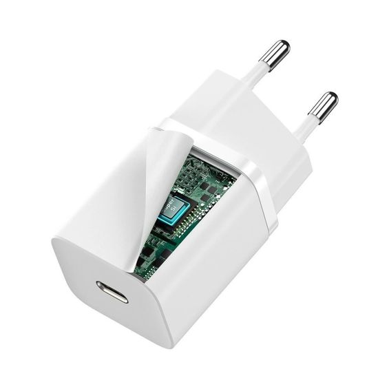 Strujni punjač BASEUS Super Si, 30W Fast Charging, USB-C, bijeli-1
