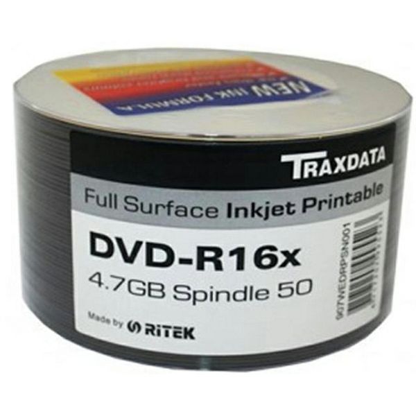 DVD-R TRAXDATA 4,7GB SPINDLE 50 PRINT BIJELI - 1kom-0