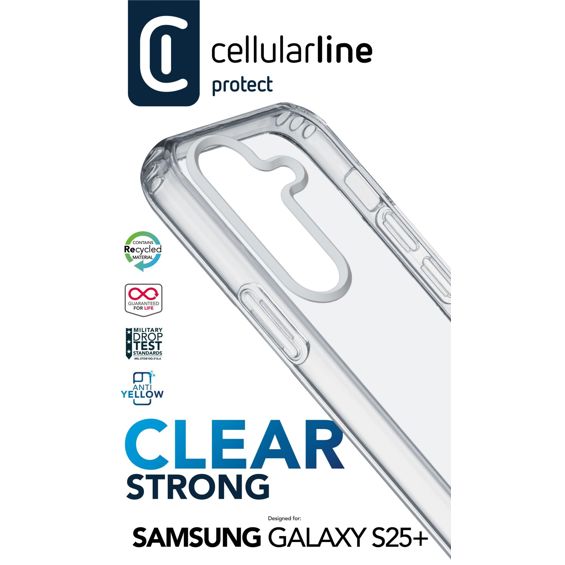 Maska za mobitel CELLULARLINE za SAMSUNG GALAXY S25+, Clear Strong, prozirna-2