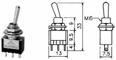 KIP PREKIDAČ 1 x ON MALI, KNX-1 plavi, low cost-12