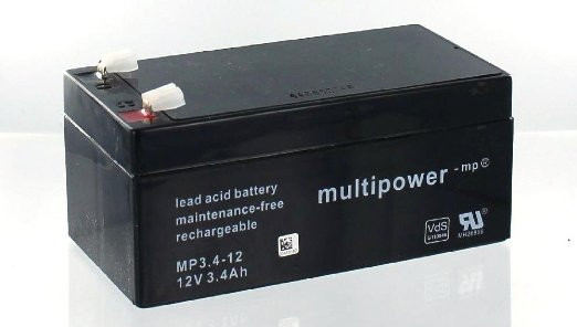 Baterija akumulatorska MULTIPOWER MP3,4-12, 12V, 3.4Ah, 134x67x67 mm-6