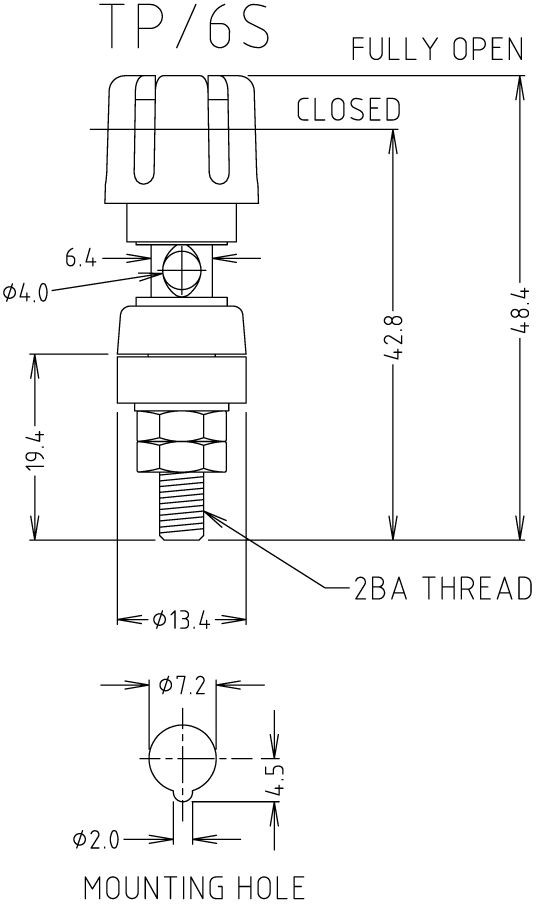 Buksna 4mm velika crvena, 30A, CL159719-4