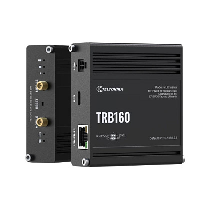 Teltonika TRB160 | LTE IoT Gateway | Cat 6, 1x RJ45 1000Mbps, IP30-5