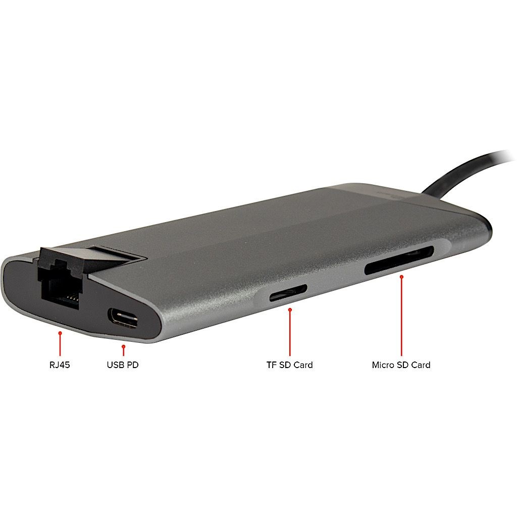 USB-C DOCKING station INTER TECH with 3x USB 3.0 Type A, 4K HDMI, RJ45 gigabit network connection, card reader for Micro SD, and much more-2