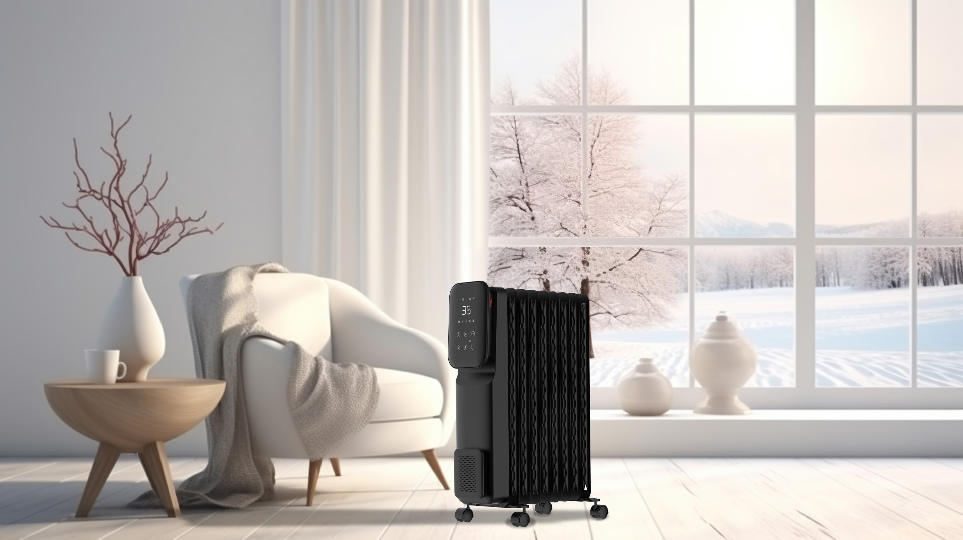 Grijač SHX OIL RADIATOR WITH WIFI 2000W (2000W, 3 razine grijanja, digitalno podešavanje temperature, WiFi kontrola)-4